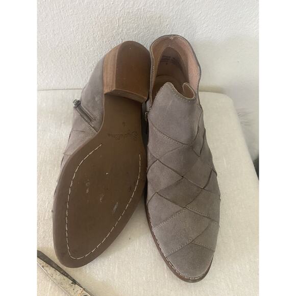 Seychelles Garnet Hill Seychelles Woven Ankle Bootie Boots Womens Size 9 Gray - Picture 8 of 8